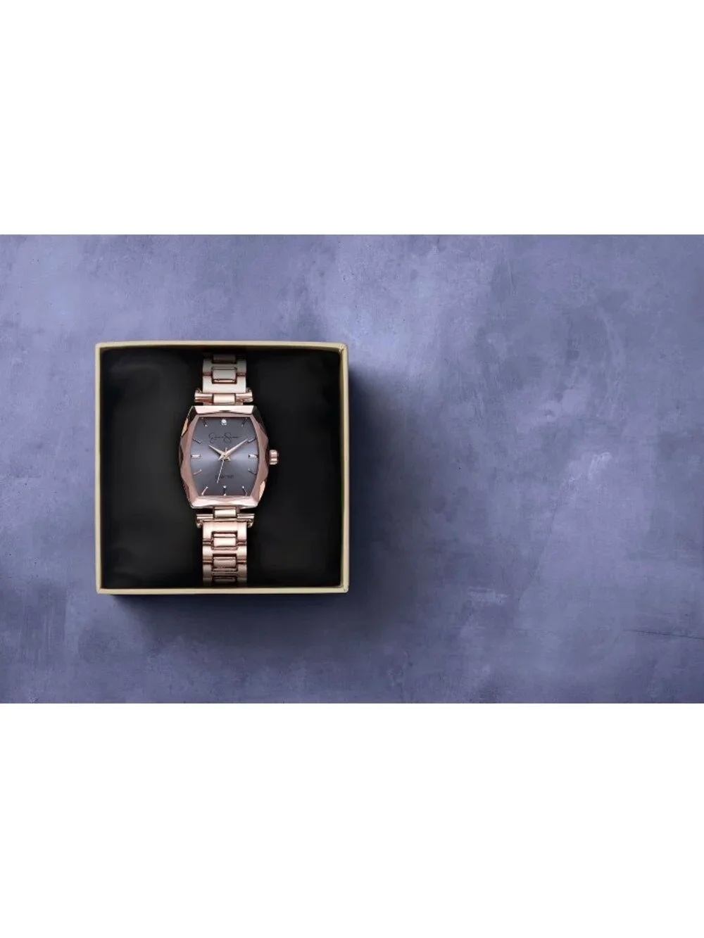 Women's Rose Gold/Purple Diamond Collection Metal Band Elegant Dress Wrist Watch